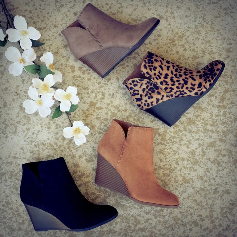 Leopard Ankle Pointed Toe Booties