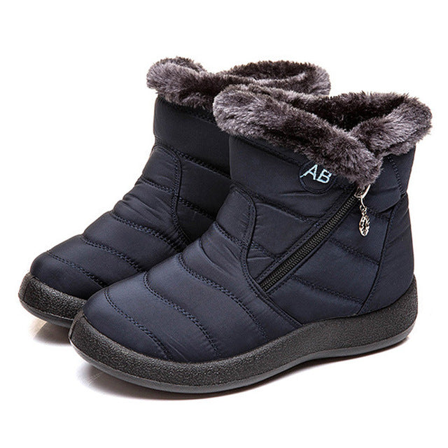 Waterproof Snow Plush Warm Ankle Boots