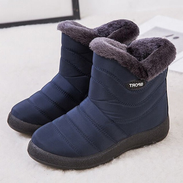 Waterproof Snow Plush Warm Ankle Boots