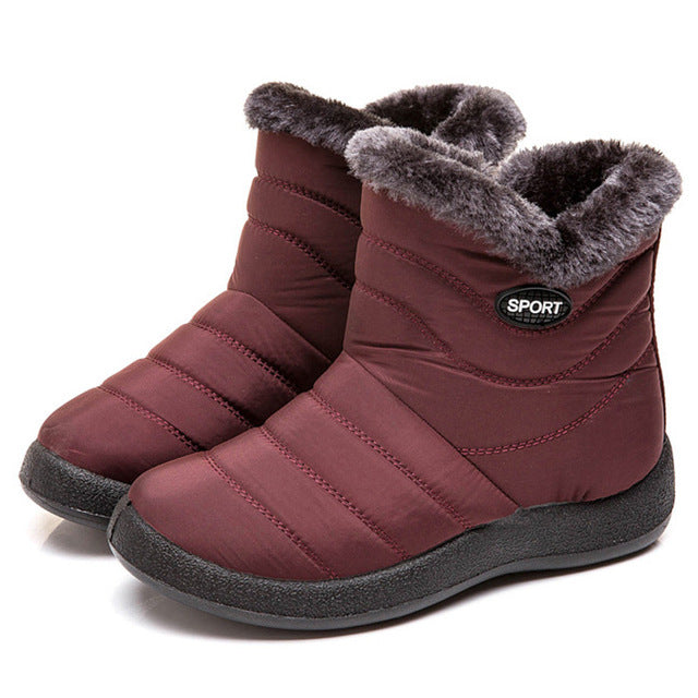 Waterproof Snow Plush Warm Ankle Boots