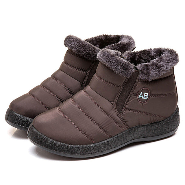 Waterproof Snow Plush Warm Ankle Boots