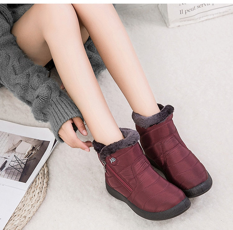 Waterproof Snow Plush Warm Ankle Boots