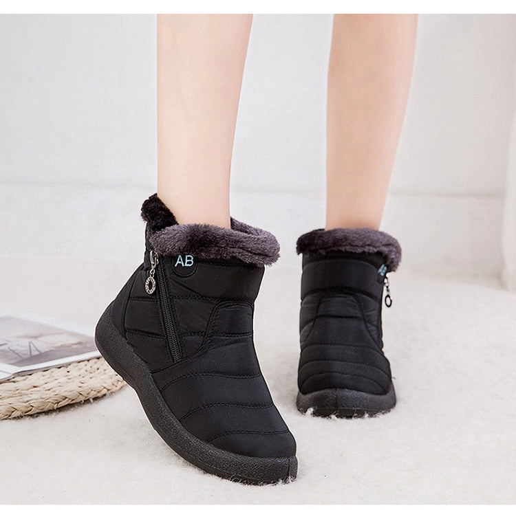 Waterproof Snow Plush Warm Ankle Boots