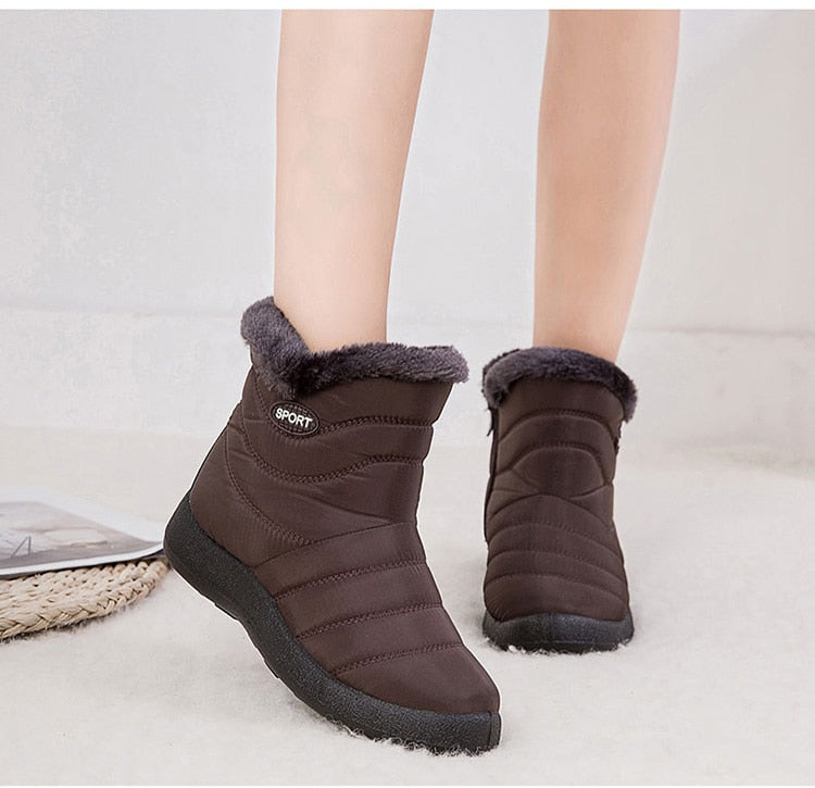 Waterproof Snow Plush Warm Ankle Boots