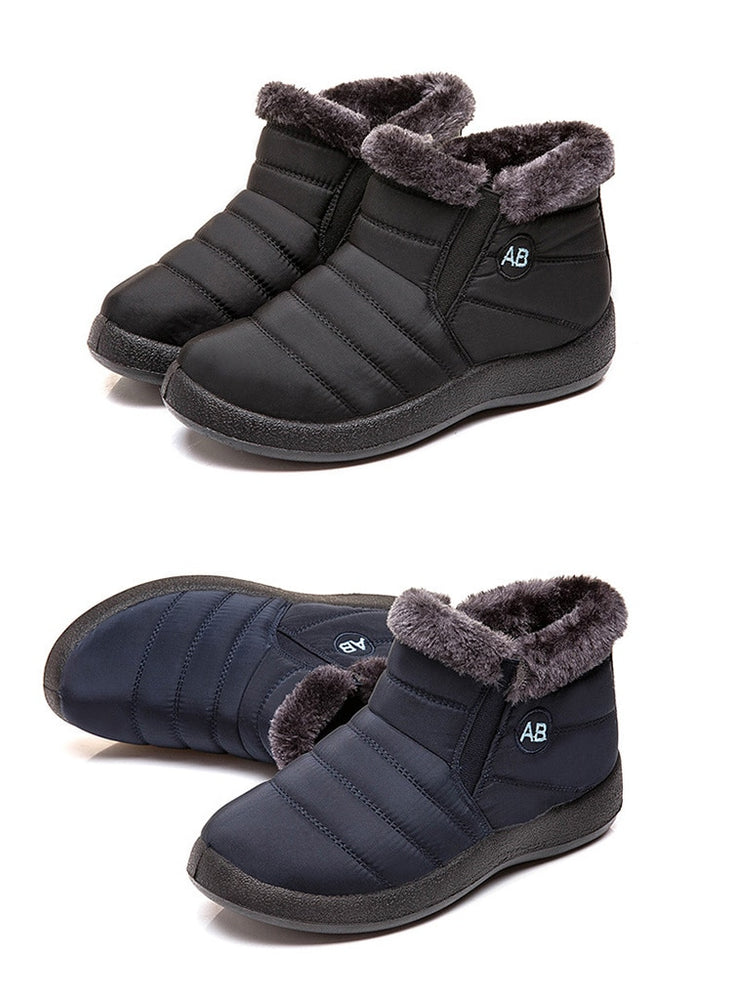 Waterproof Snow Plush Warm Ankle Boots