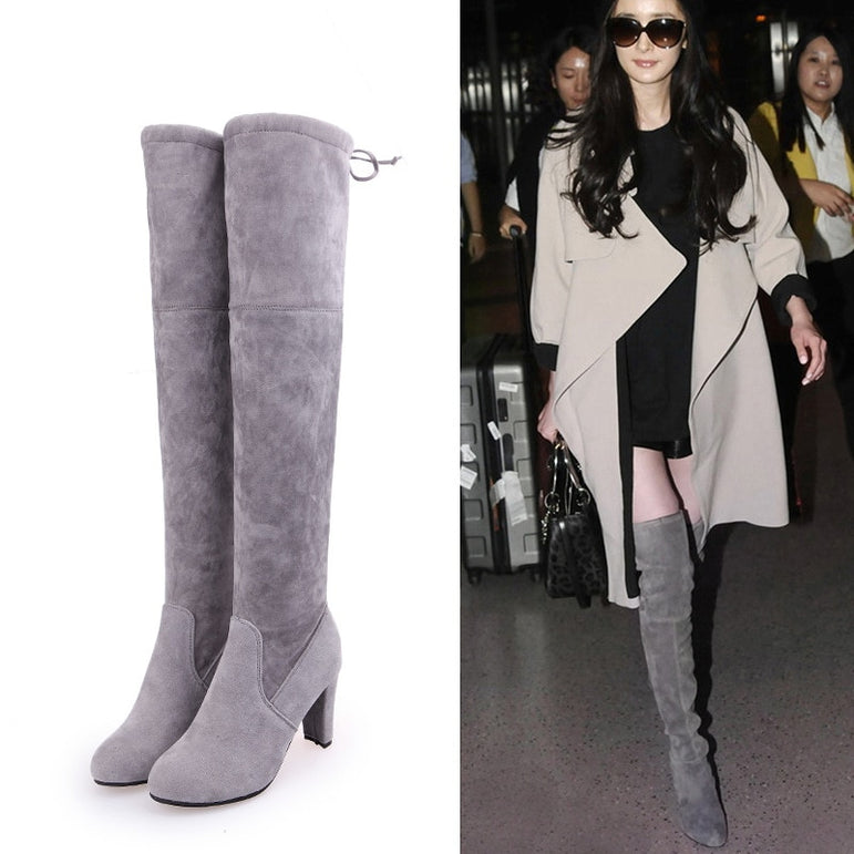 Over The Knee High Slim Boots