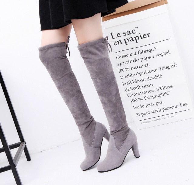 Over The Knee High Slim Boots