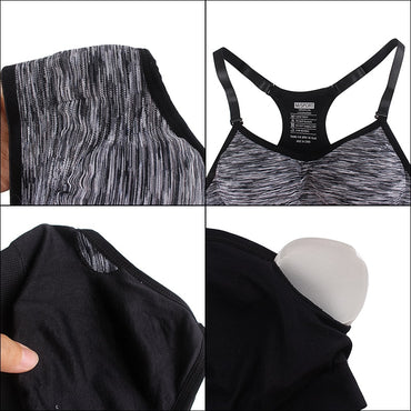 Straps Padded Top Seamless Fitness Yoga Sports Bra