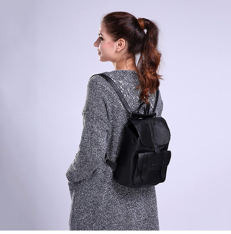 Leather Vintage Women Backpack