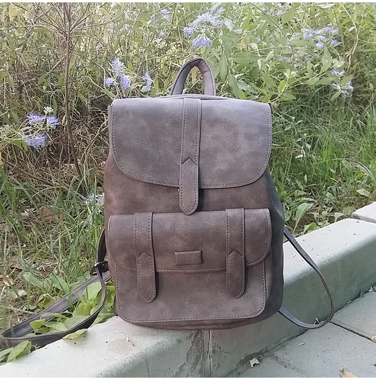 Leather Vintage Women Backpack