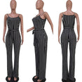 Striped Bodycon Party Clubwear Jumpsuit