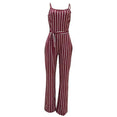 Striped Bodycon Party Clubwear Jumpsuit