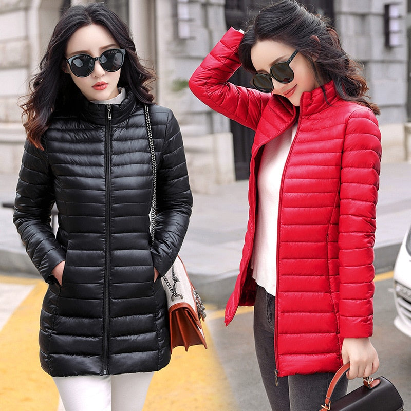 Slim Hooded Cotton Winter Women Jacket