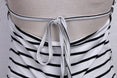 Long Vintage Boho Striped Backless Strap Dress