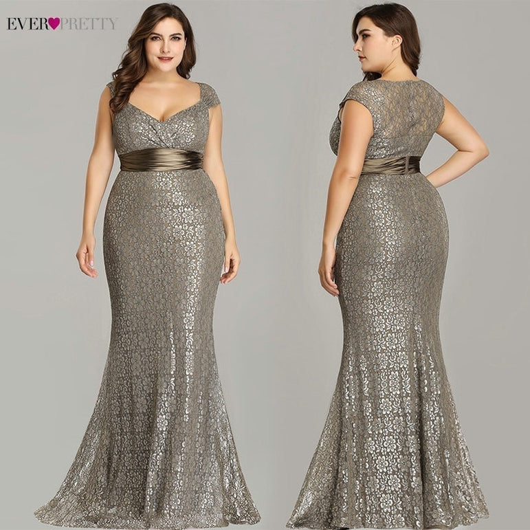 Elegant Mermaid Lace Sleeveless Party Gowns Dress