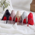 Leather Stiletto Pointed High Heels