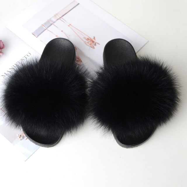 Cute Real Fur Slippers