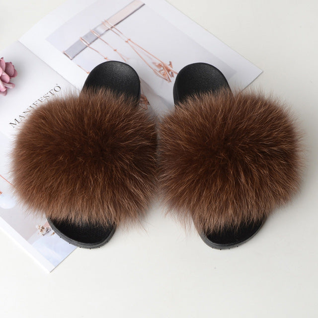 Cute Real Fur Slippers