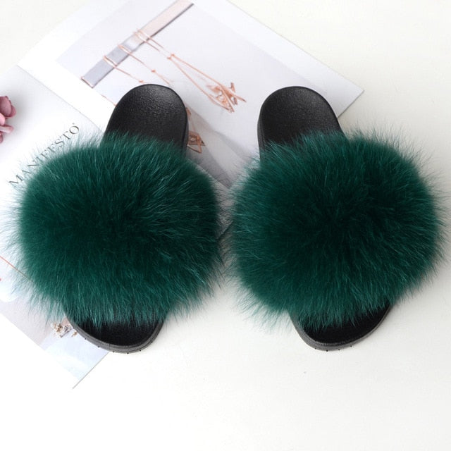 Cute Real Fur Slippers