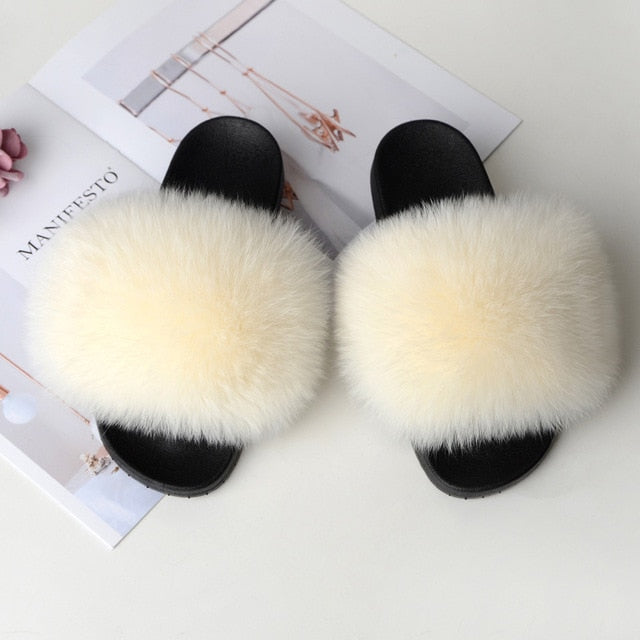 Cute Real Fur Slippers