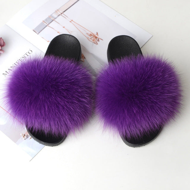 Cute Real Fur Slippers