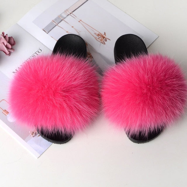 Cute Real Fur Slippers