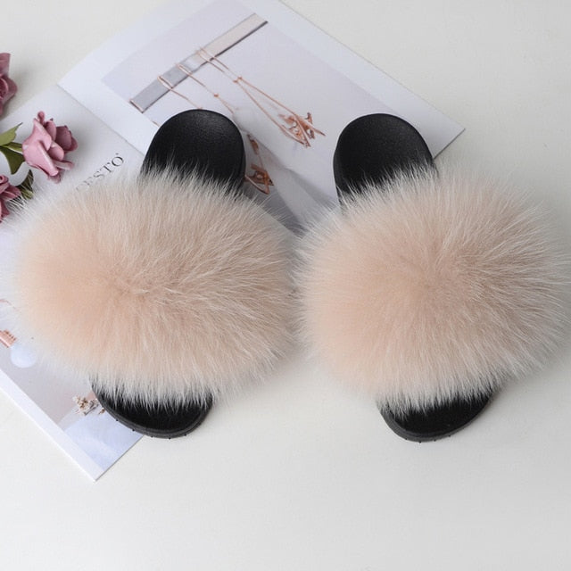 Cute Real Fur Slippers