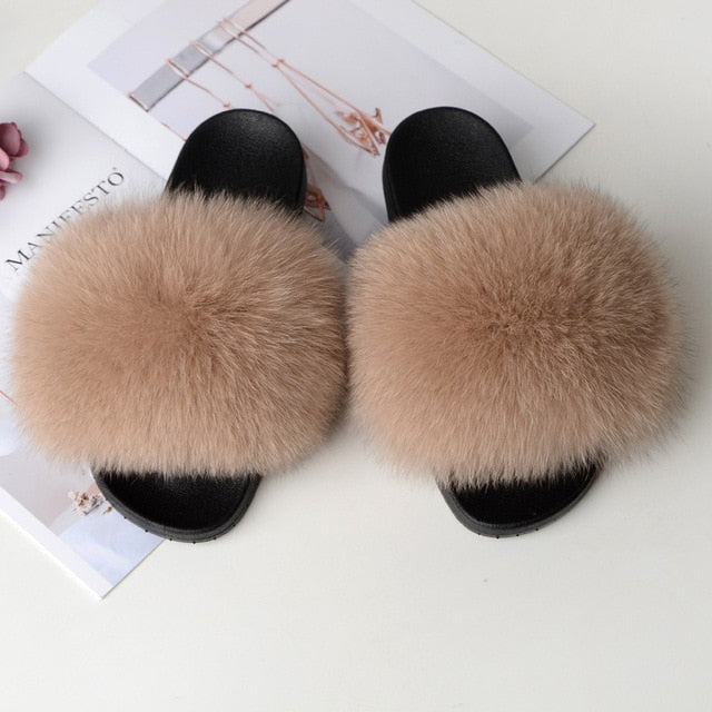 Cute Real Fur Slippers