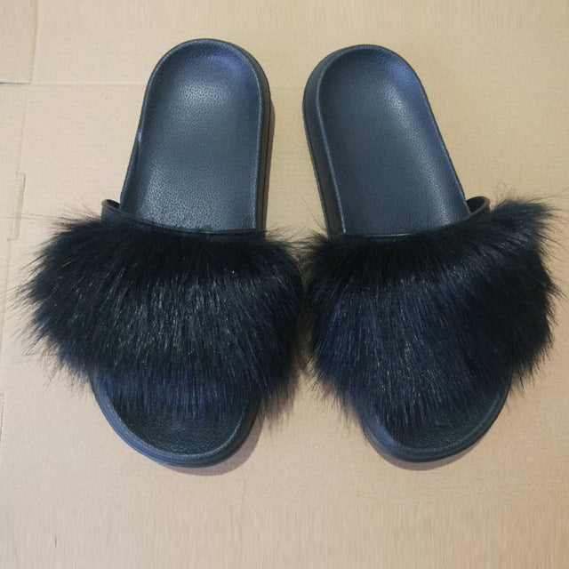 Cute Real Fur Slippers