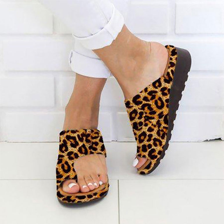 Casual Leather Shoes Comfy Big Toe Flat Platform