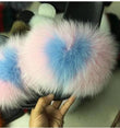 Non slip Fox Fur Slides Women Furry Slippers