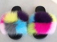 Furry Indoor Flip Flops Fox Fur Slippers