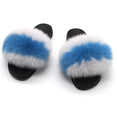 Furry Indoor Flip Flops Fox Fur Slippers