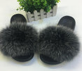 Plush Furry Slides Outdoor Fox Fur Slipper