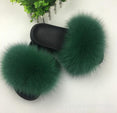 Plush Furry Slides Outdoor Fox Fur Slipper