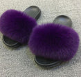 Plush Furry Slides Outdoor Fox Fur Slipper