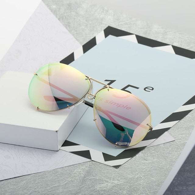 Luxury Pilot Cool Mirror Vintage Sunglasses