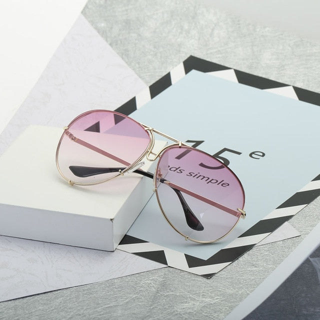 Luxury Pilot Cool Mirror Vintage Sunglasses