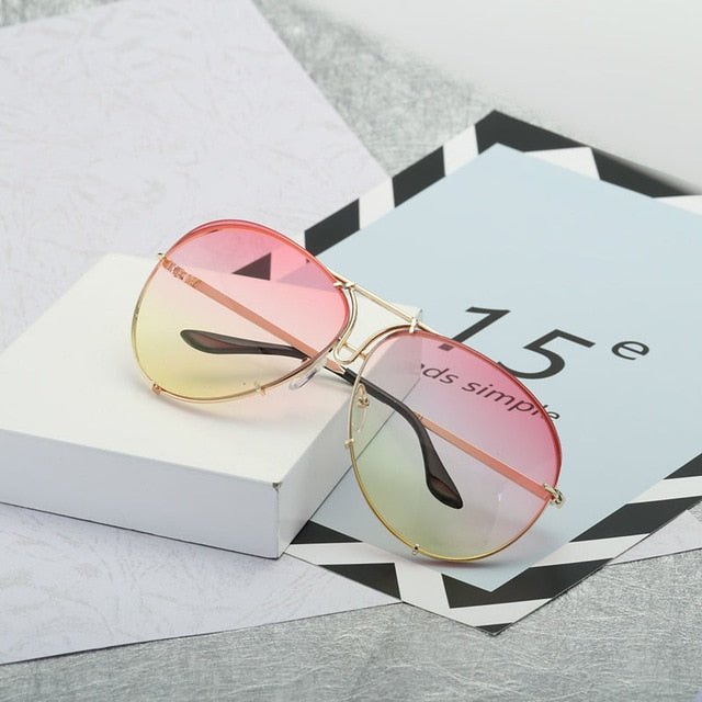 Luxury Pilot Cool Mirror Vintage Sunglasses