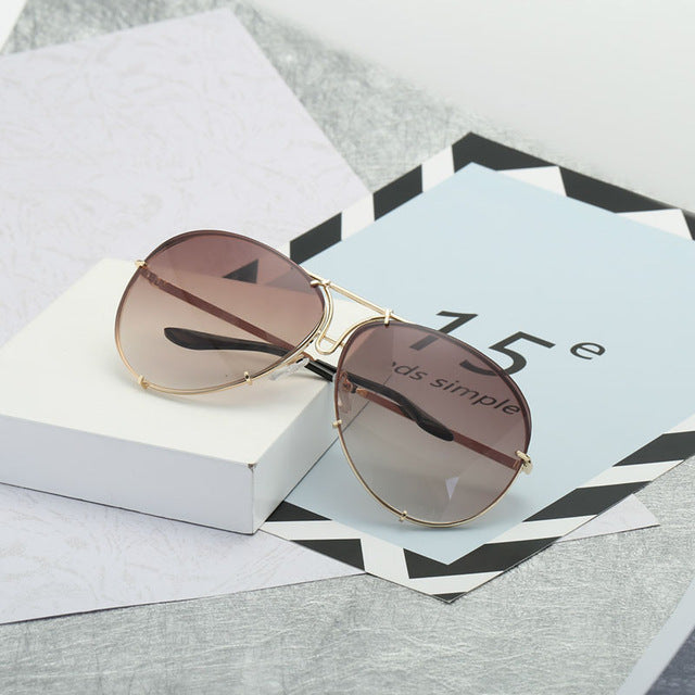 Luxury Pilot Cool Mirror Vintage Sunglasses