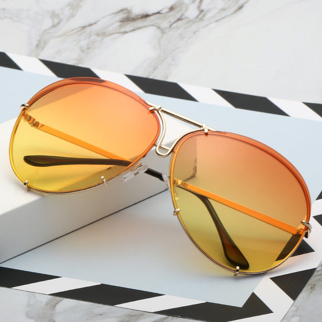 Luxury Pilot Cool Mirror Vintage Sunglasses