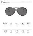 Luxury Pilot Cool Mirror Vintage Sunglasses