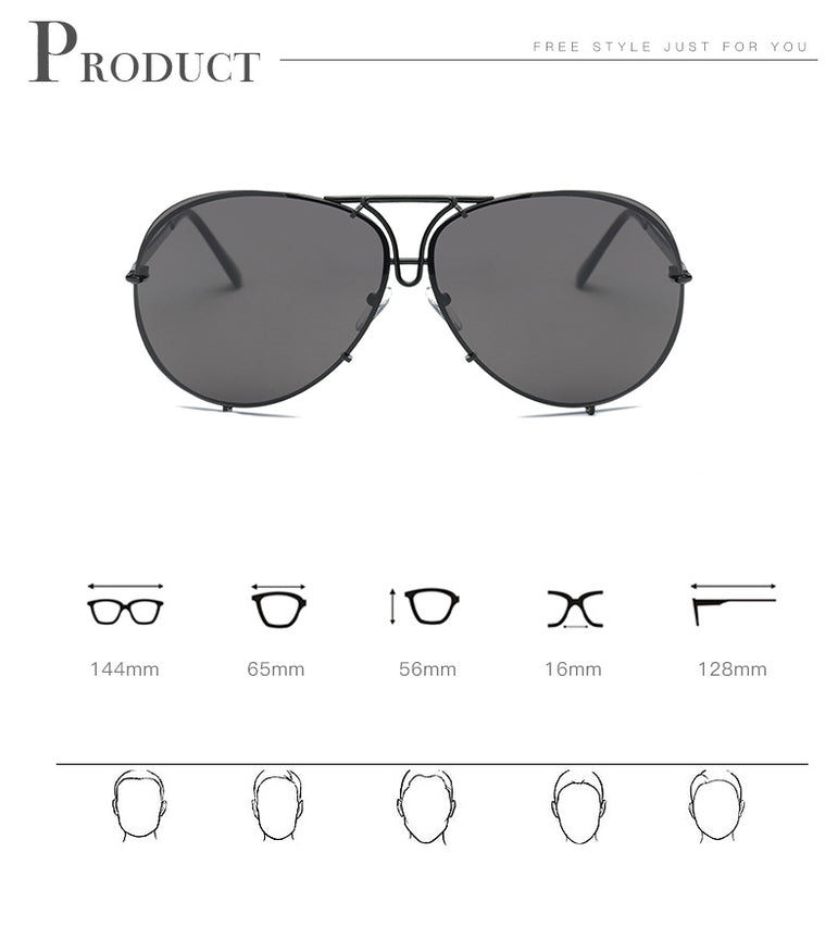 Luxury Pilot Cool Mirror Vintage Sunglasses