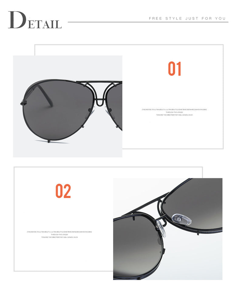 Luxury Pilot Cool Mirror Vintage Sunglasses