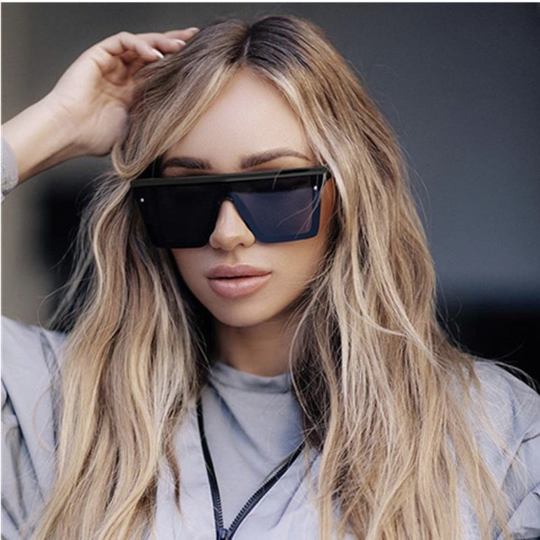 Rimless Square Vintage Ovesized Sunglasses