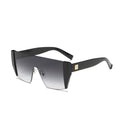 Rimless Square Vintage Ovesized Sunglasses
