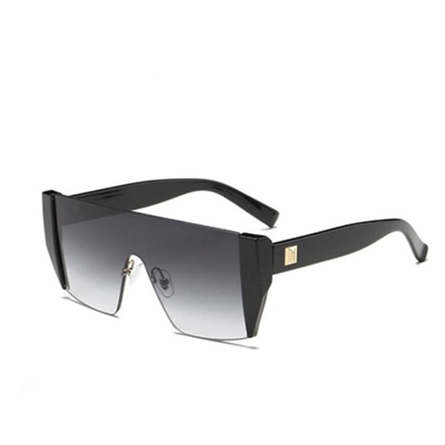 Rimless Square Vintage Ovesized Sunglasses