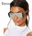 Rimless Square Vintage Ovesized Sunglasses