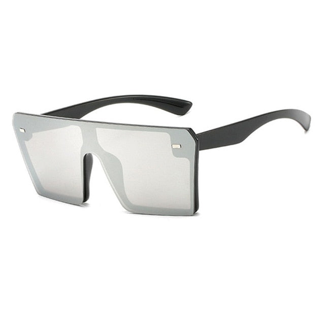 Rimless Square Vintage Ovesized Sunglasses