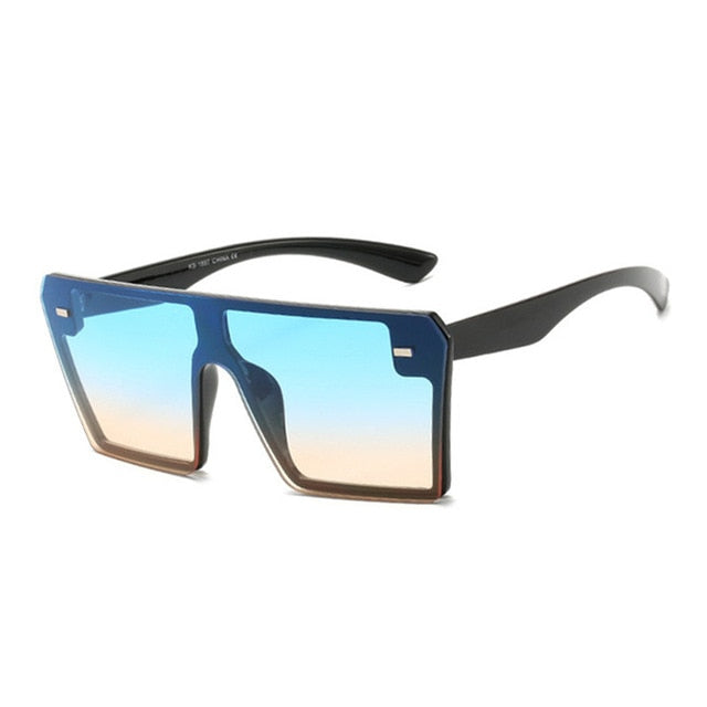 Rimless Square Vintage Ovesized Sunglasses